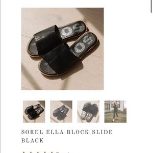 Sorel Ella black sandals